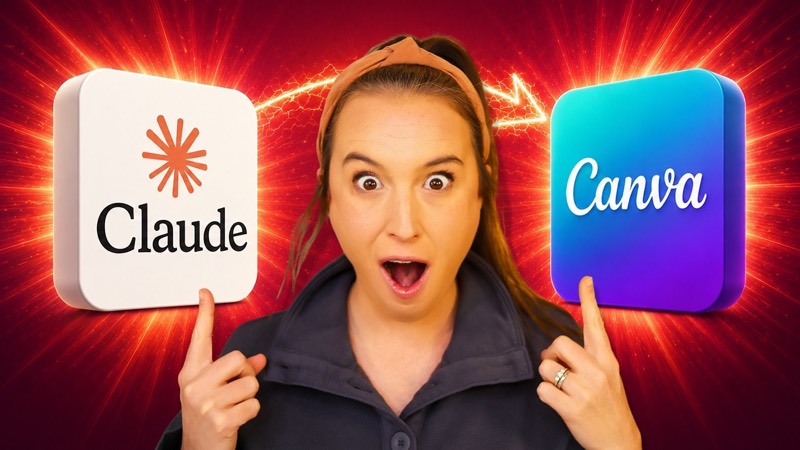 Video thumbnail: Kate Hayes connecting Claude AI to Canva